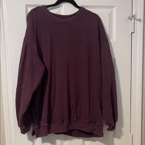 Aerie Purple Oversized Sweatshirt